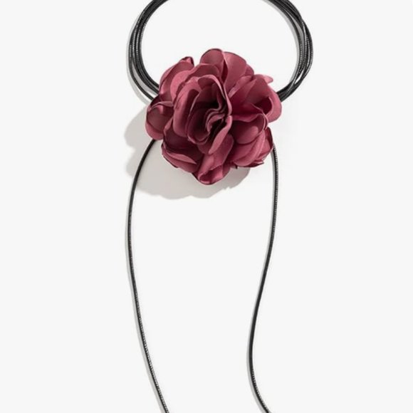 ♥ZARA Rose Necklace Chocker ♥ - Picture 4 of 6